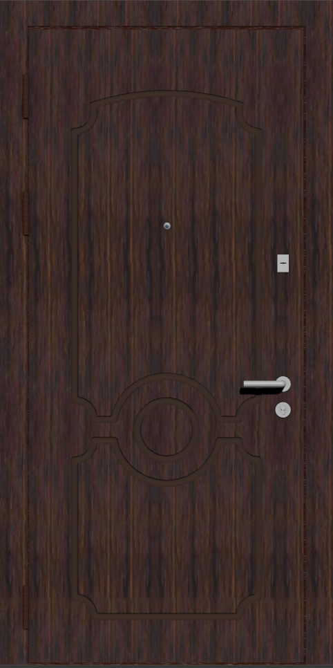 Стальная дверь с дверной накладкой МДФ Шпон венге